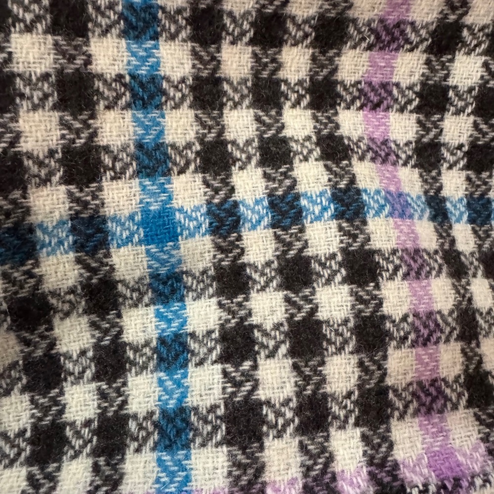 New Draper James Wool Plaid Houndstooth Reversible Swing car Coat Jacket XS S M - Picture 4 of 8